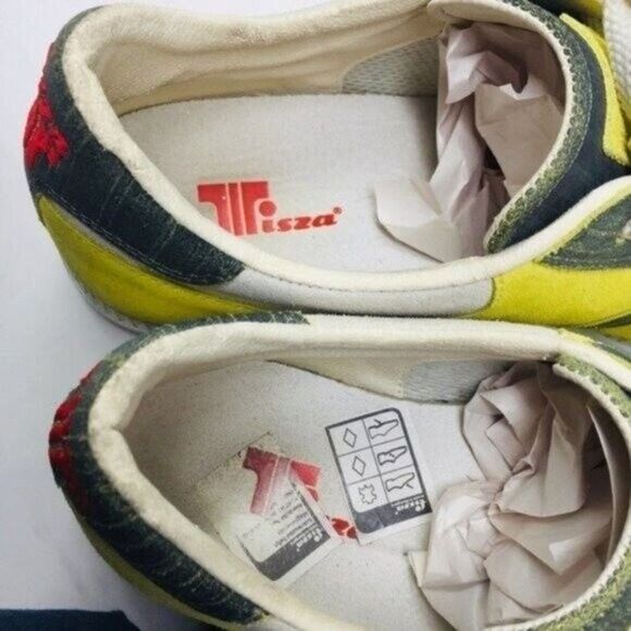 Tisza womans sneakers yellow gray suede 8.5 BoxD - Picture 4 of 8